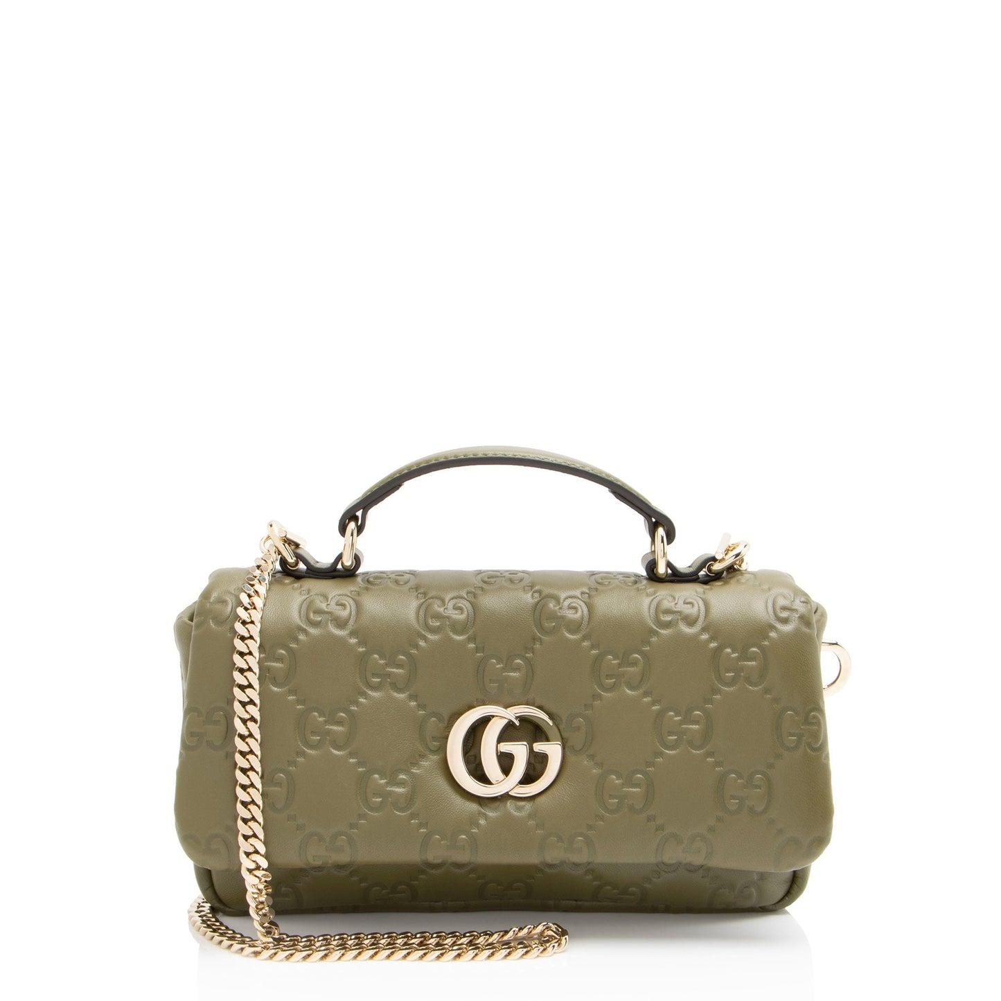 Gucci Jumbo GG Puffy Leather Milano Small Top Handle