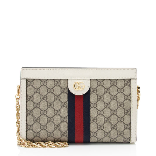 Gucci GG Supreme Ophidia Small Chain Shoulder Bag (SHF-mjx4Wm)