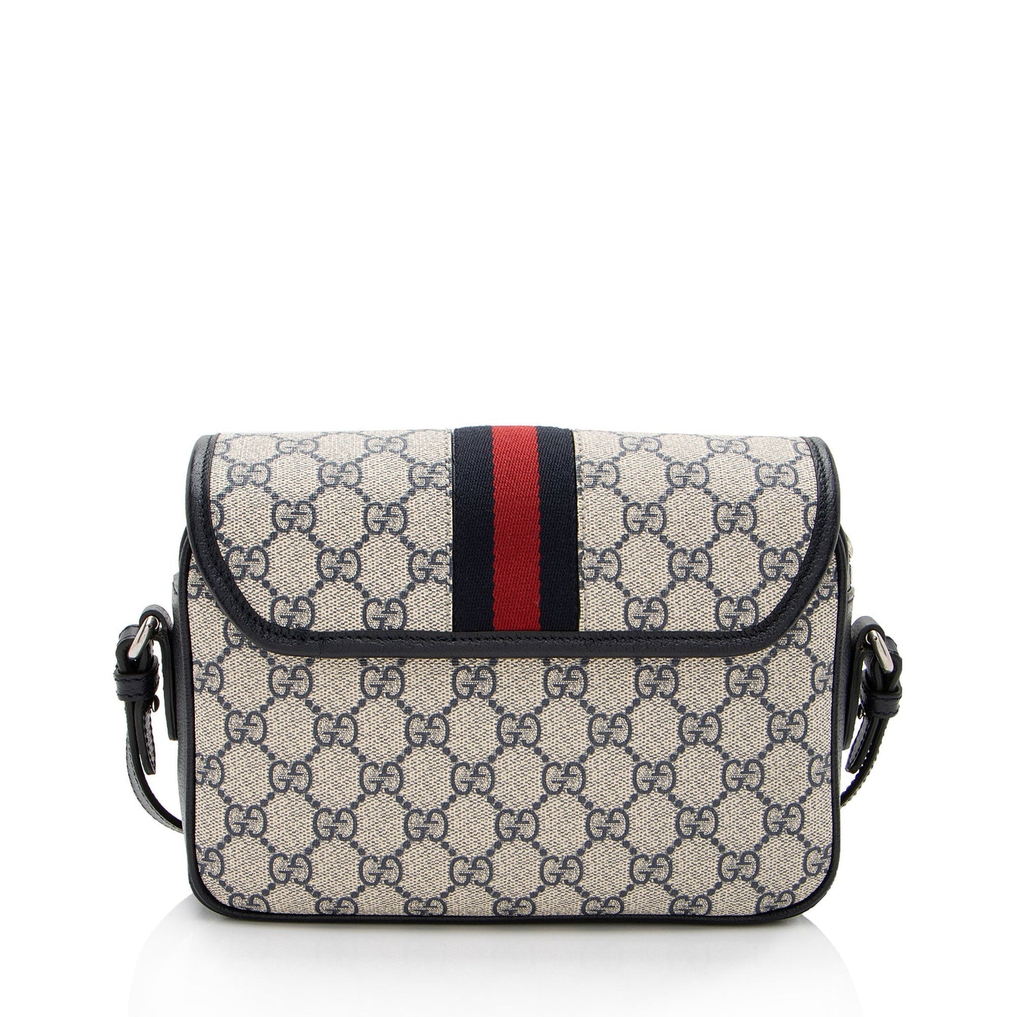 Gucci GG Supreme Ophidia Studded Web Flap Small Messenger (SHF-ken4qy)