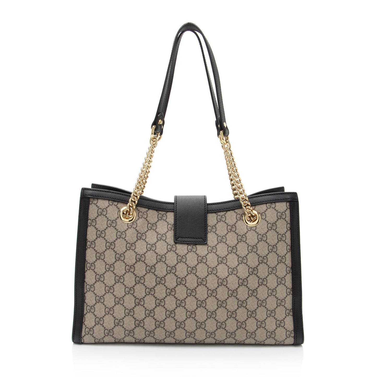 Gucci GG Supreme Padlock Chain Medium Shoulder Bag (SHF-cqPKOC)