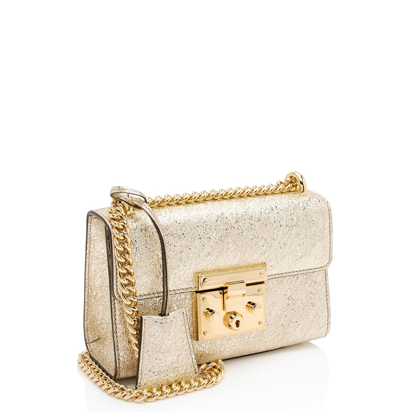 Gucci Galassia Leather Padlock Small Shoulder Bag (SHF-Tu7mRP)