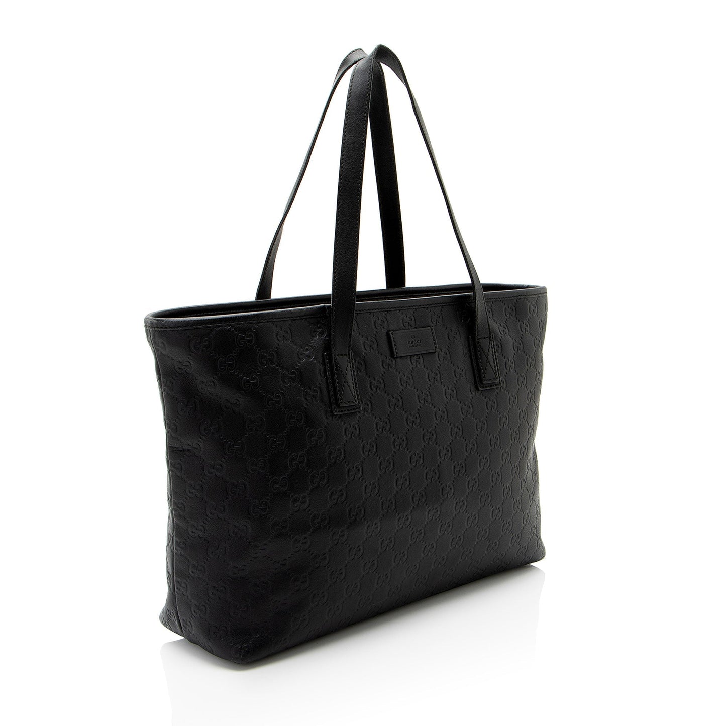Gucci Guccissima Leather Classic Medium Zip Tote (SHF-CnrScb)