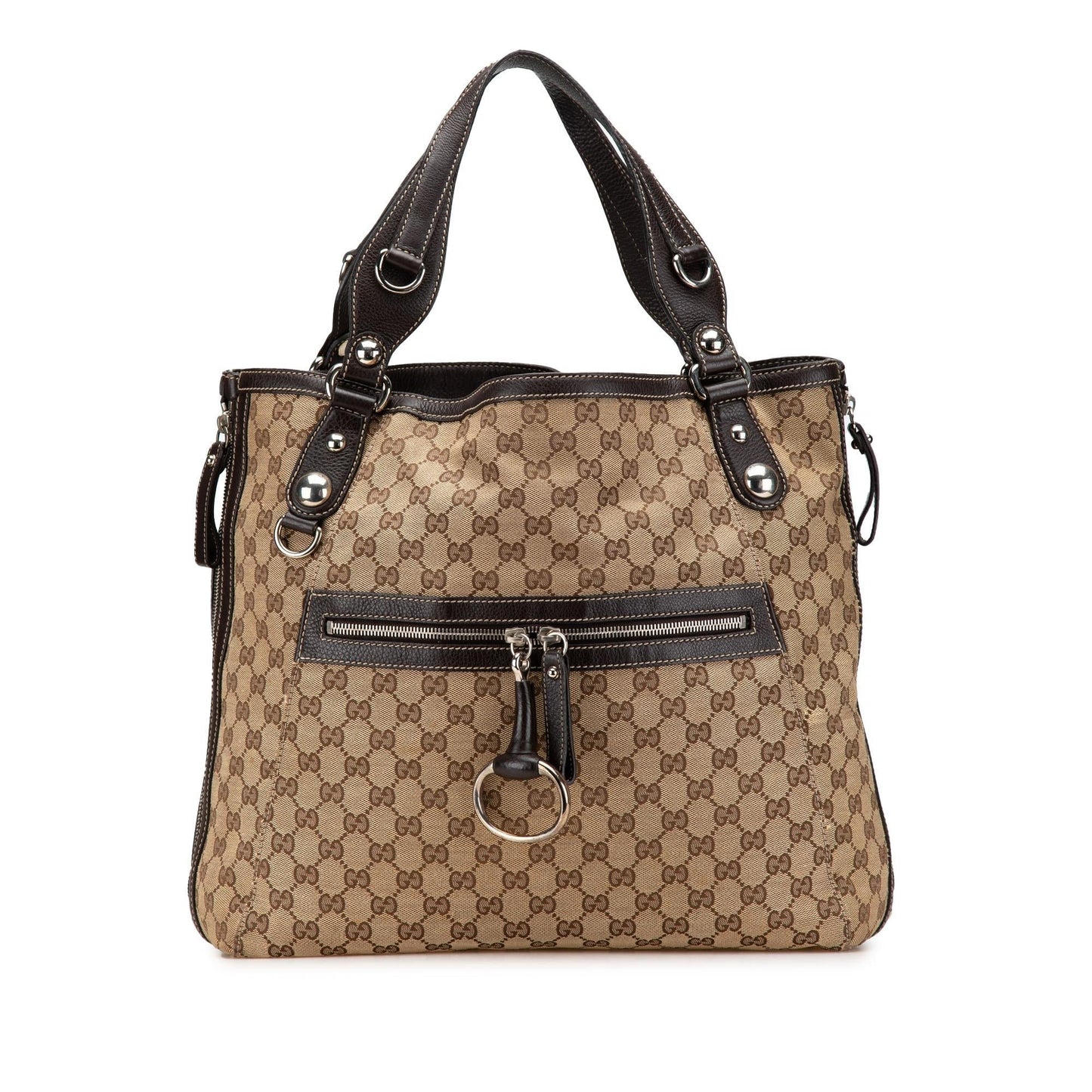 Gucci Large GG Canvas Icon Bit Zip Tote