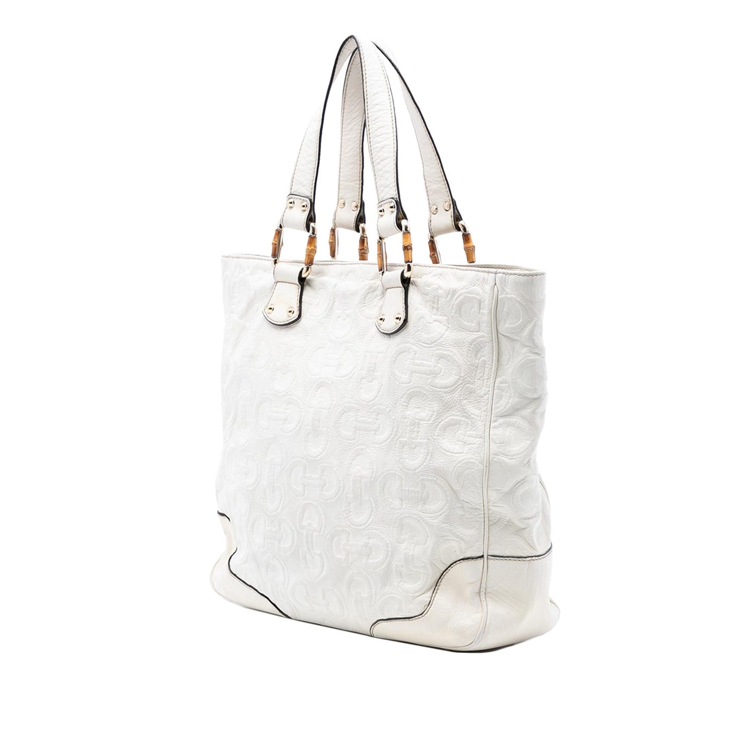 Gucci Leather Bamboo Horsebit Tote
