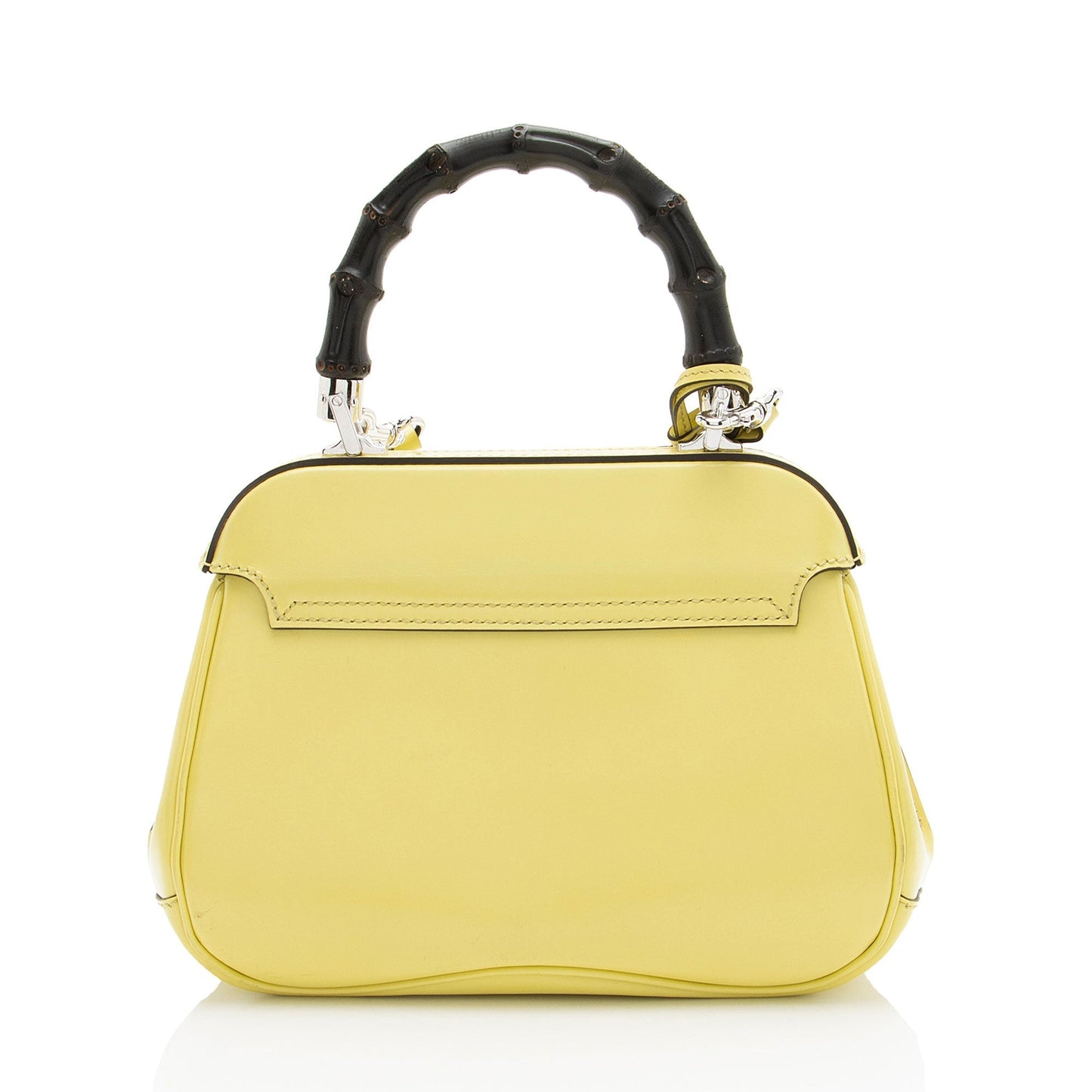 Gucci Leather Bamboo Lock Mini Top Handle