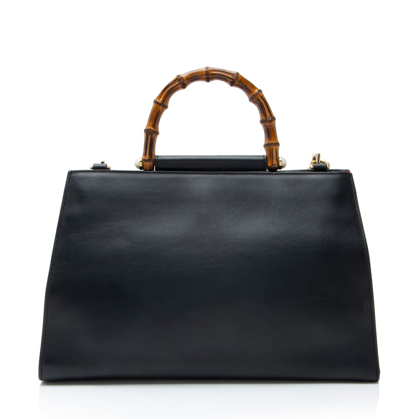 Gucci Leather Bamboo Nymphaea Medium Top Handle