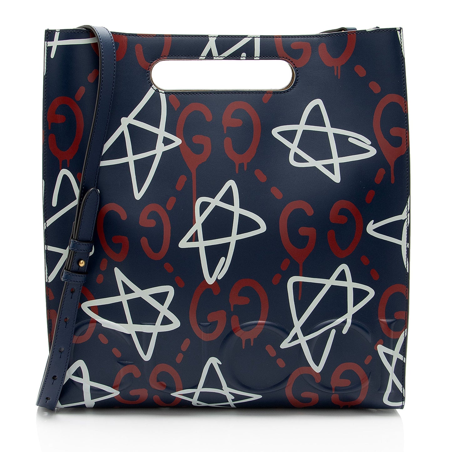 Gucci Leather Ghost Medium Tote