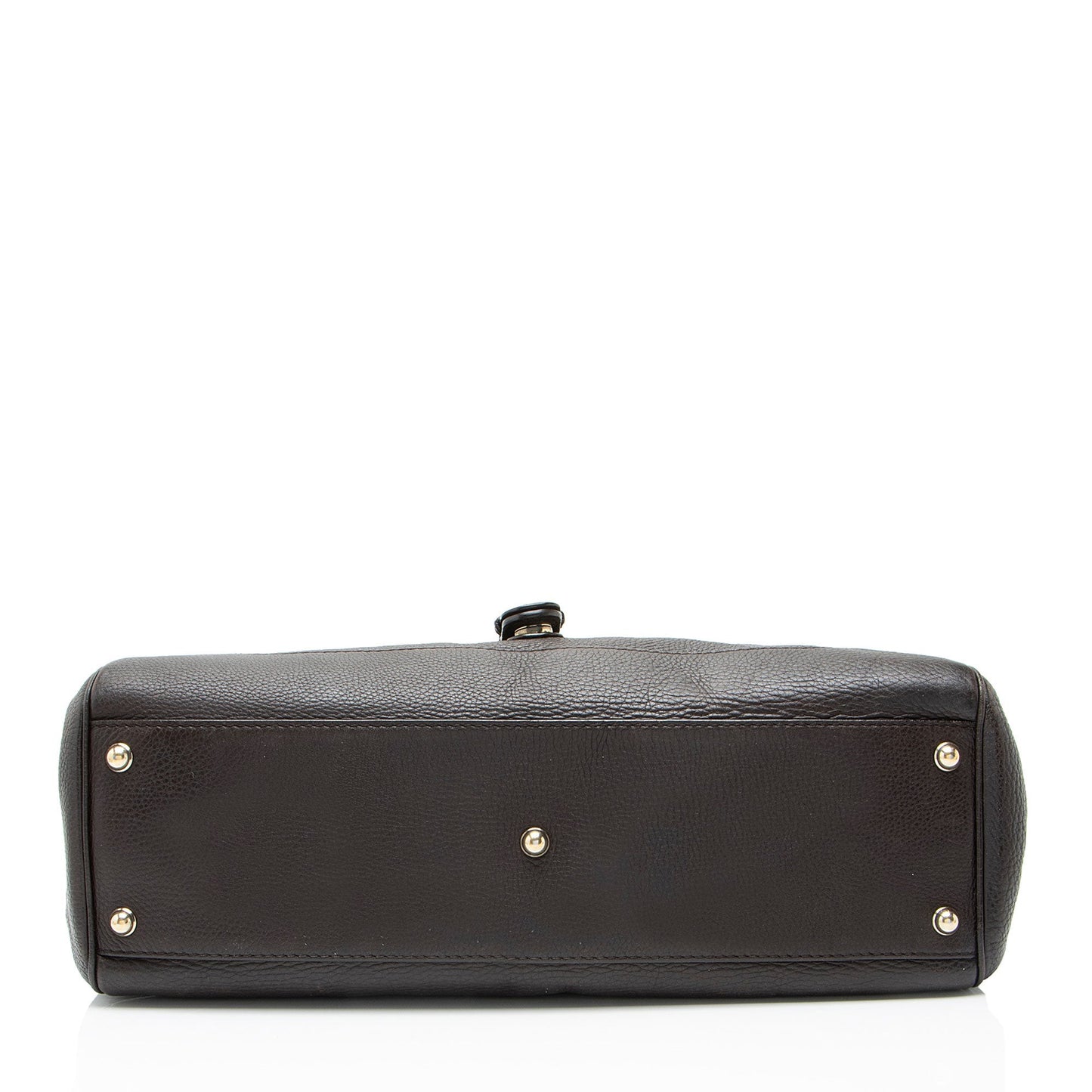 Gucci Leather Heritage Web Buckle Medium Satchel