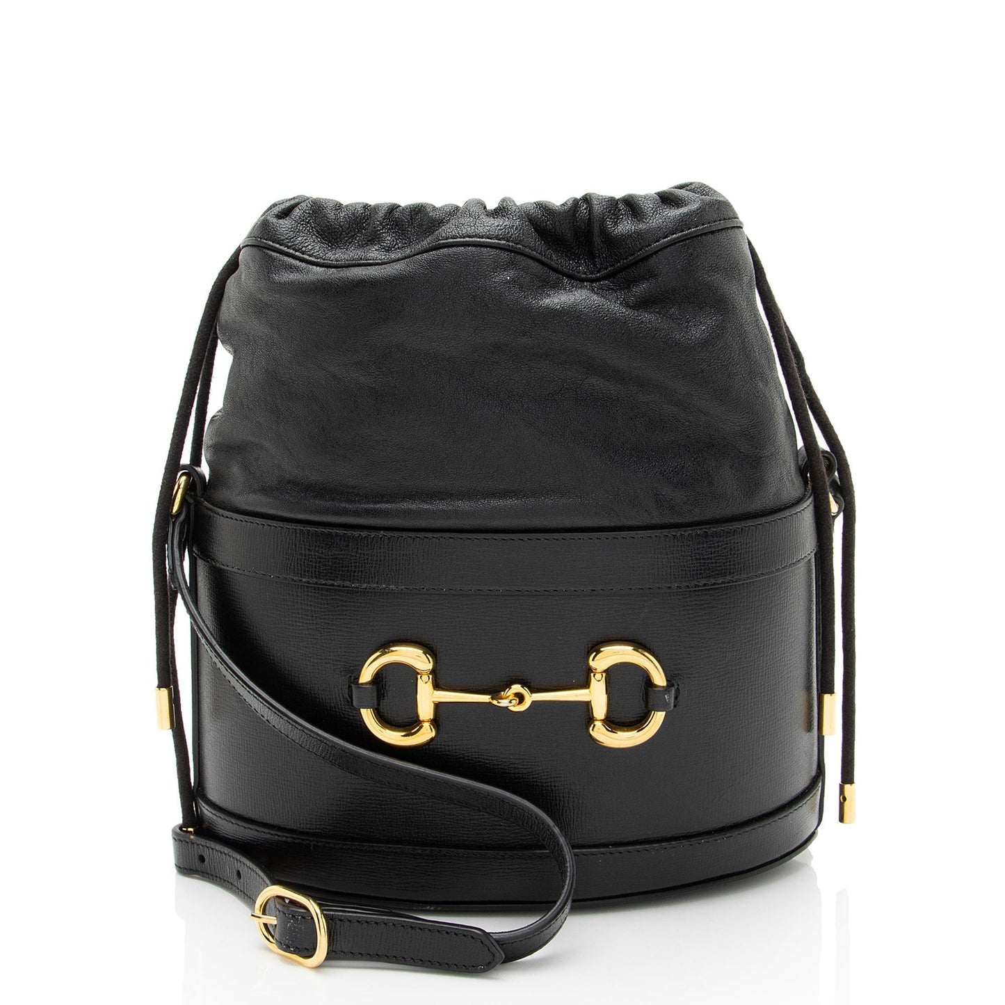 Gucci Leather Horsebit 1955 Drawstring Bucket Bag