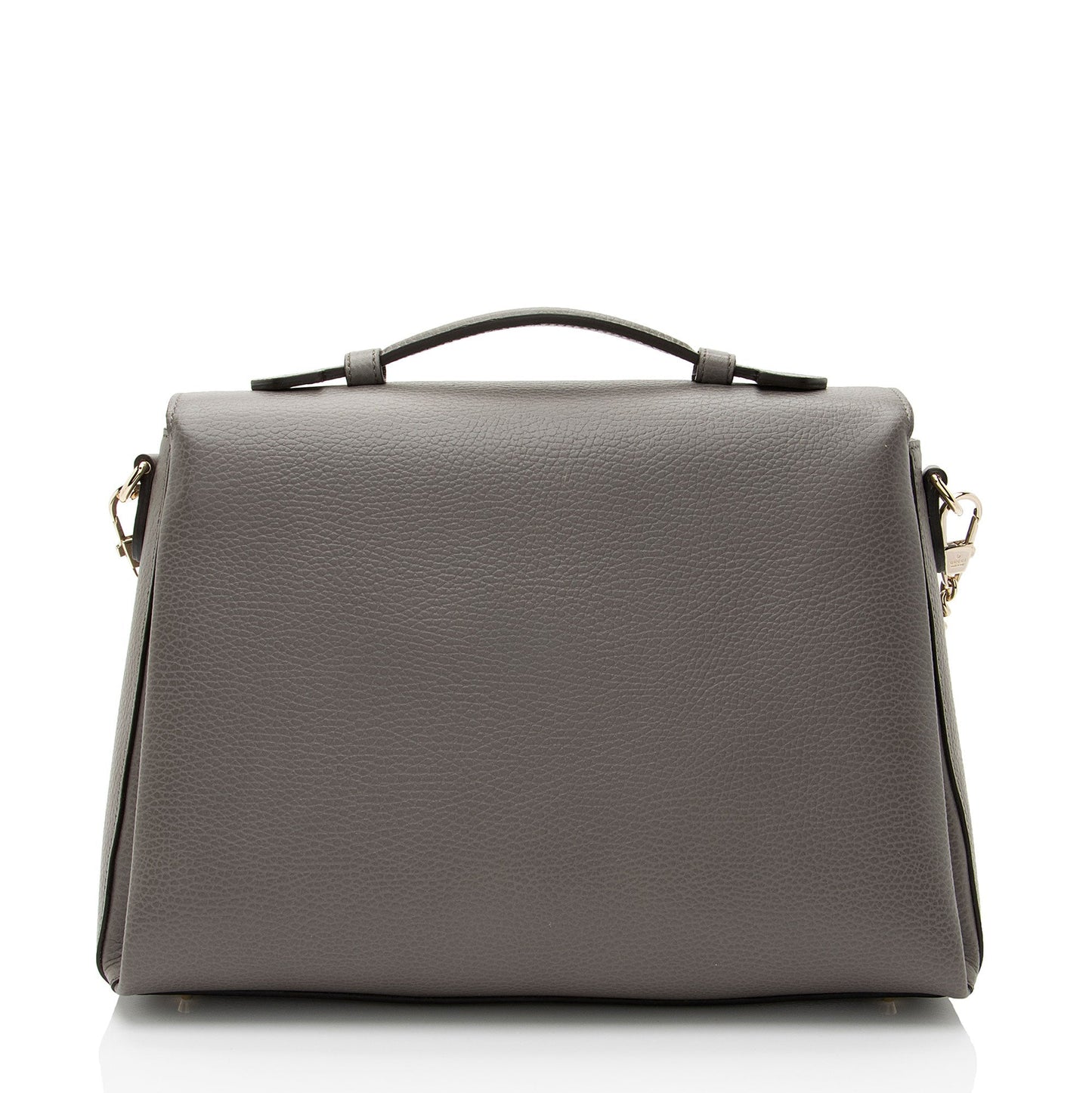 Gucci Leather Interlocking G Medium Top Handle