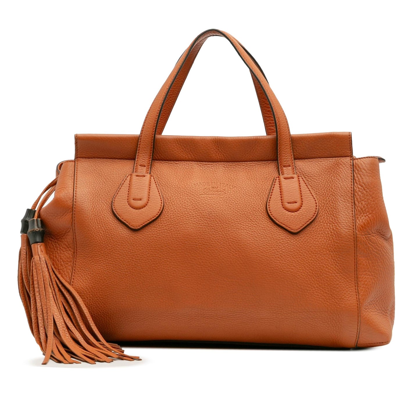 Gucci Leather Tassel Top Handle Bag