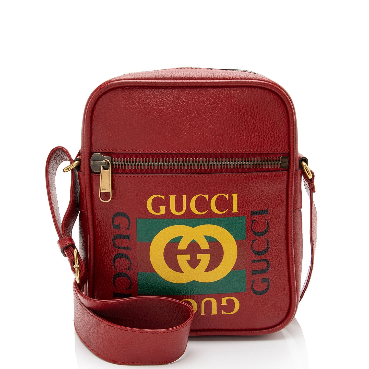 Gucci Leather Logo Messenger