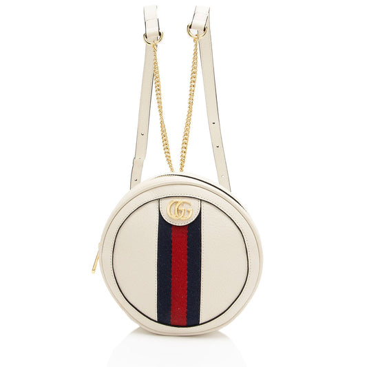 Gucci Leather Ophidia Round Mini Backpack - FINAL