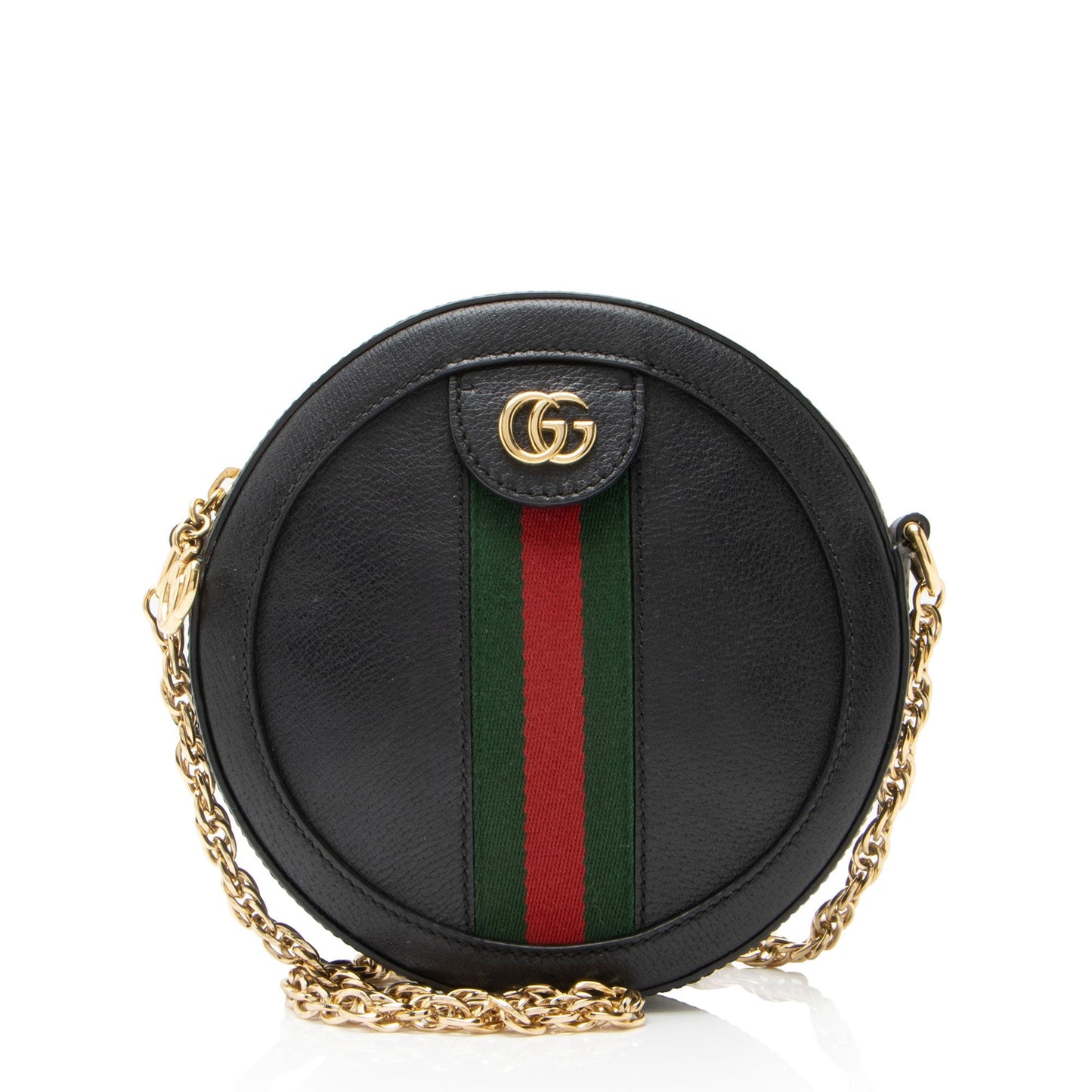 Gucci Leather Ophidia Round Mini Shoulder Bag