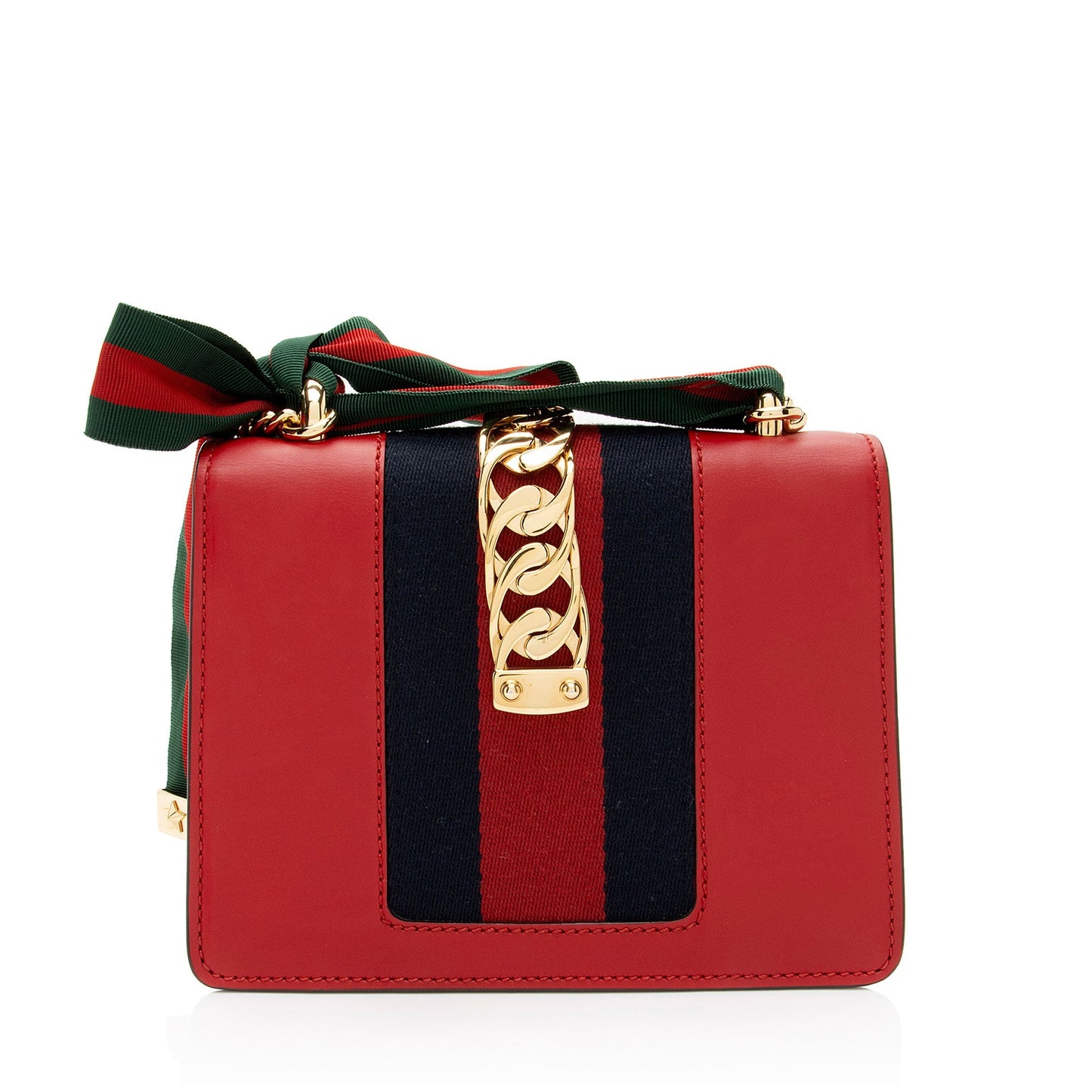 Gucci Leather Sylvie Mini Chain Bag