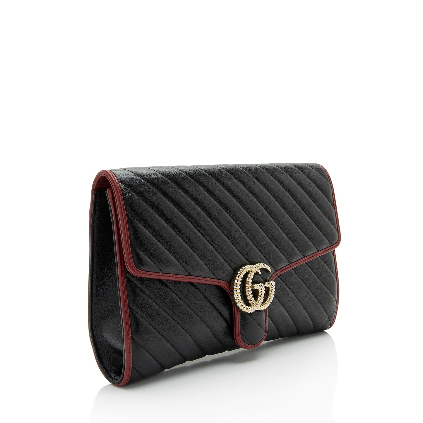 Gucci Matelasse Leather Torchon GG Marmont Clutch (SHF-GnVwkR)