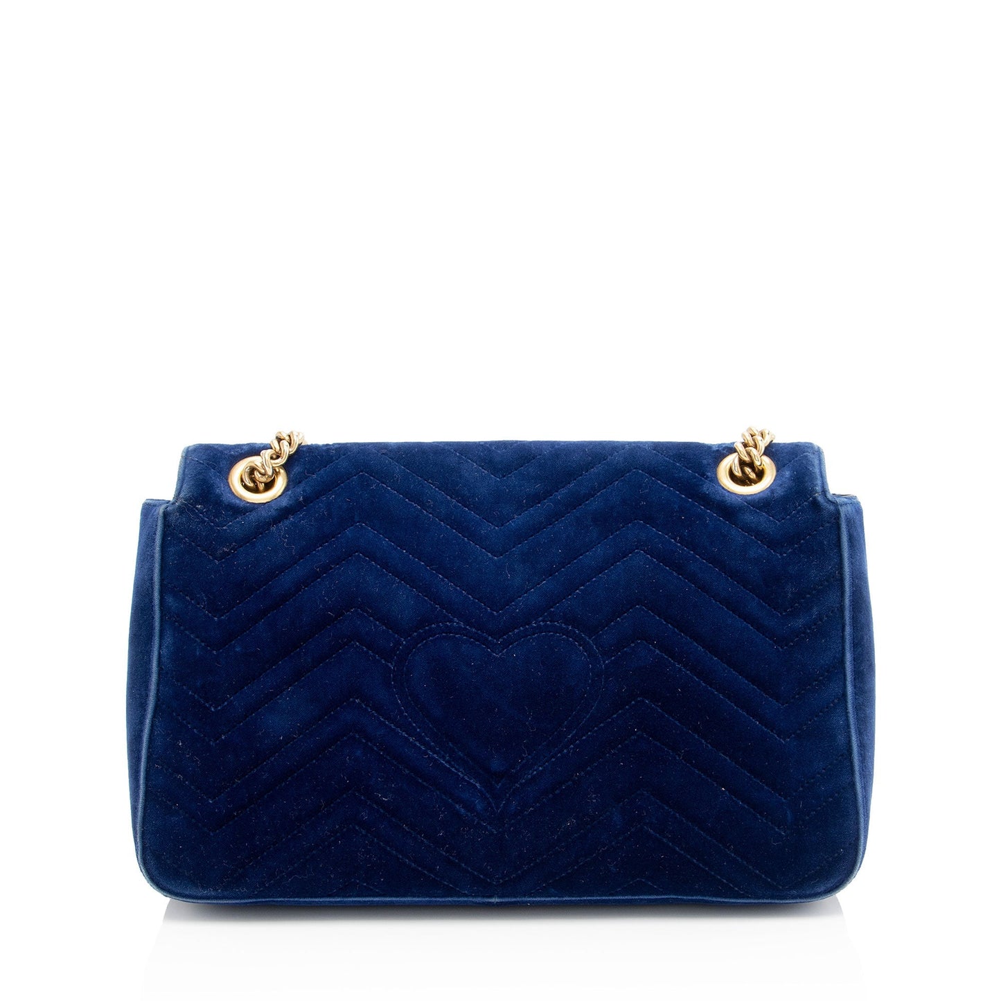 Gucci Matelasse Velvet GG Marmont Medium Shoulder Bag