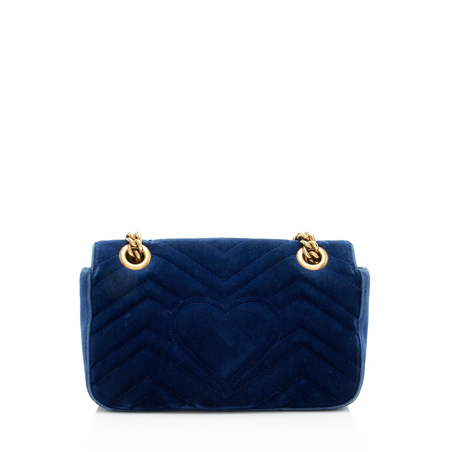 Gucci Matelasse Velvet GG Marmont Small Flap Bag