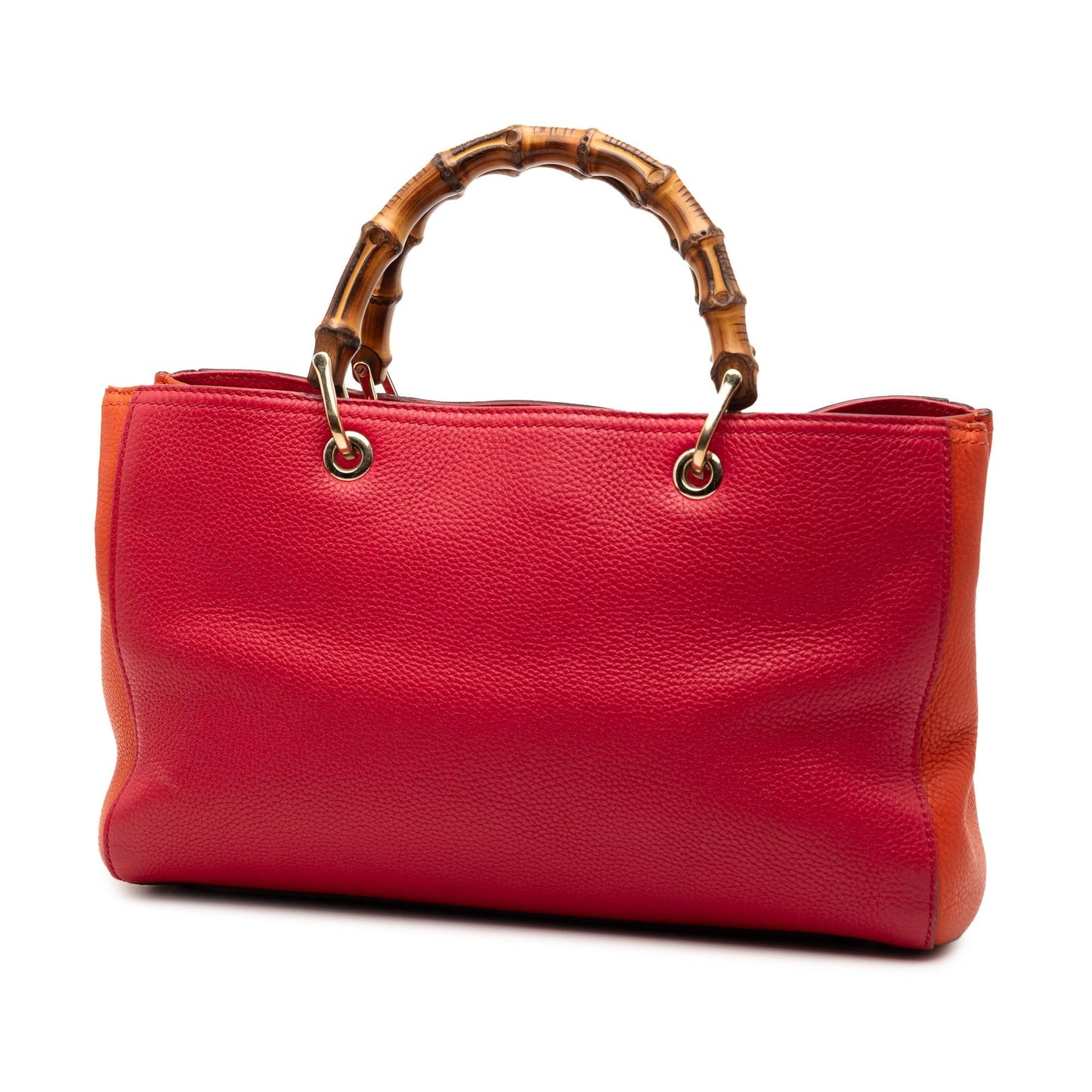 Gucci Medium Bicolor Calfskin Bamboo Shopper Satchel
