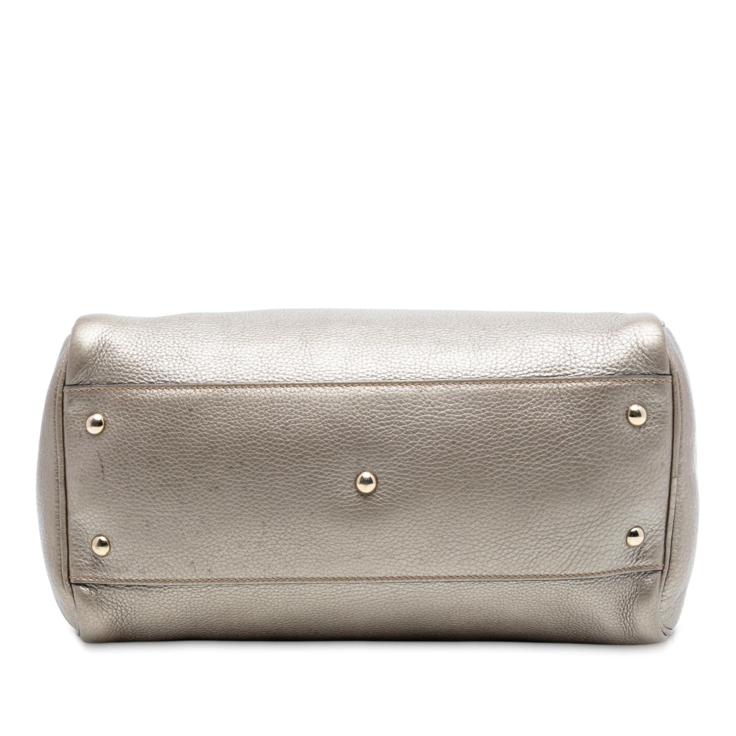 Gucci Medium Calfskin Bamboo Shopper Boston Bag