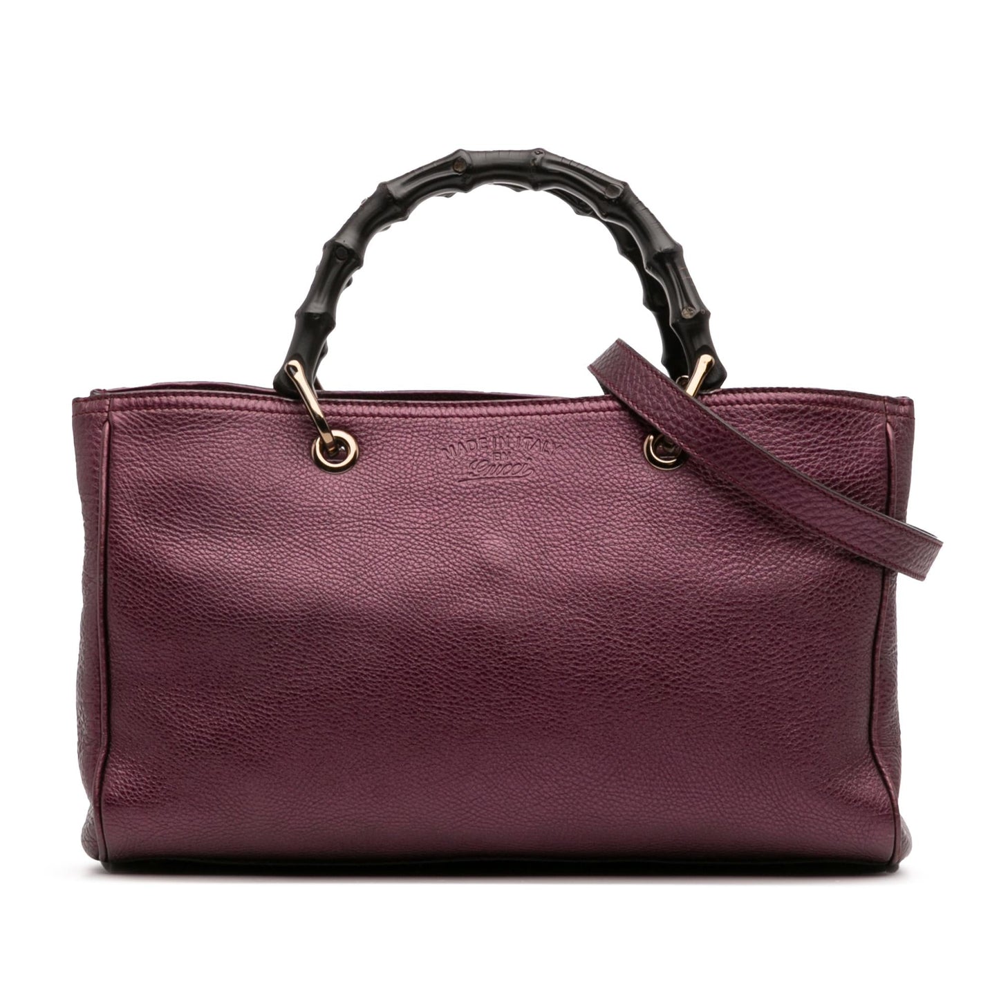 Gucci Medium Calfskin Bamboo Shopper Satchel