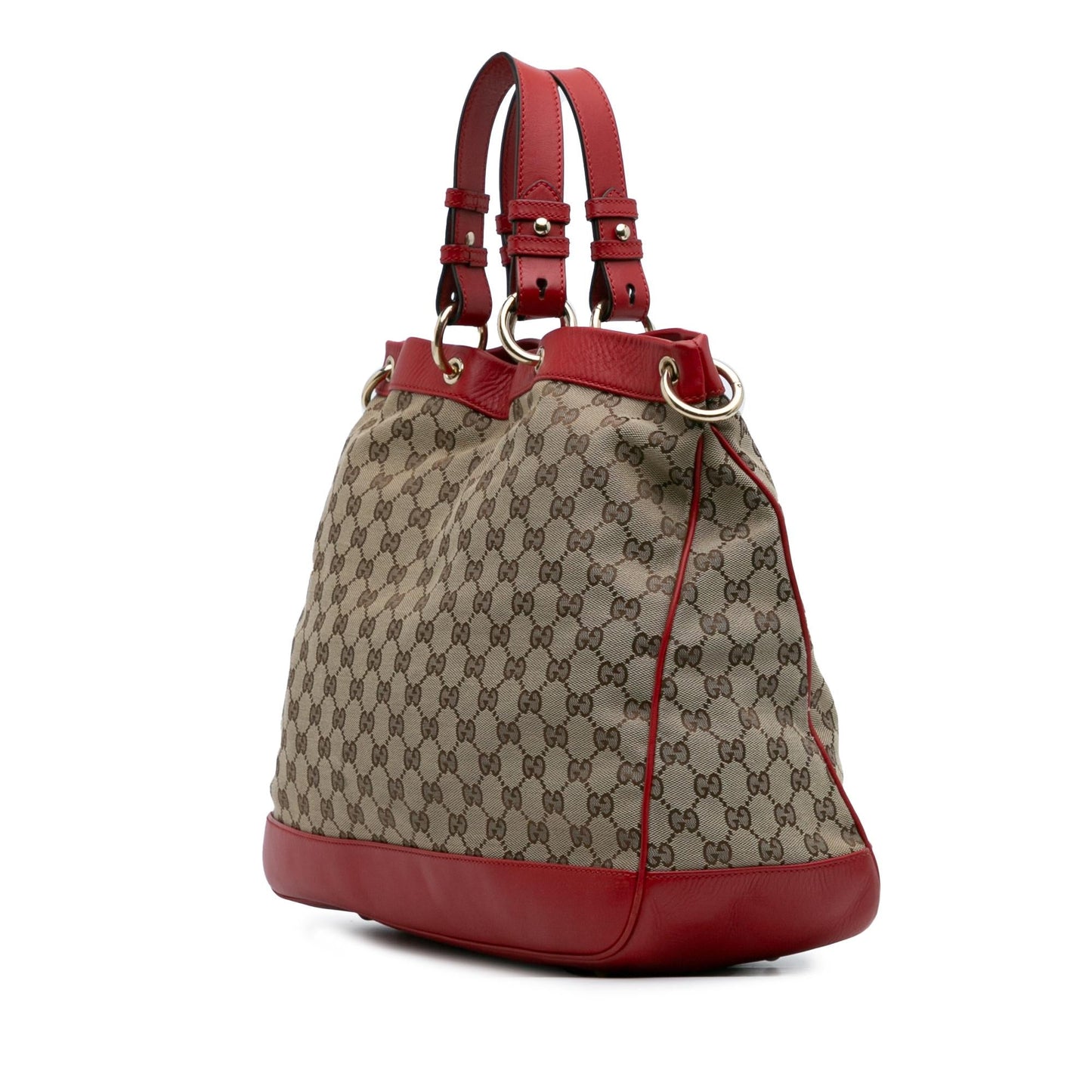 Gucci Medium GG Canvas Valentine Top Handle Bag