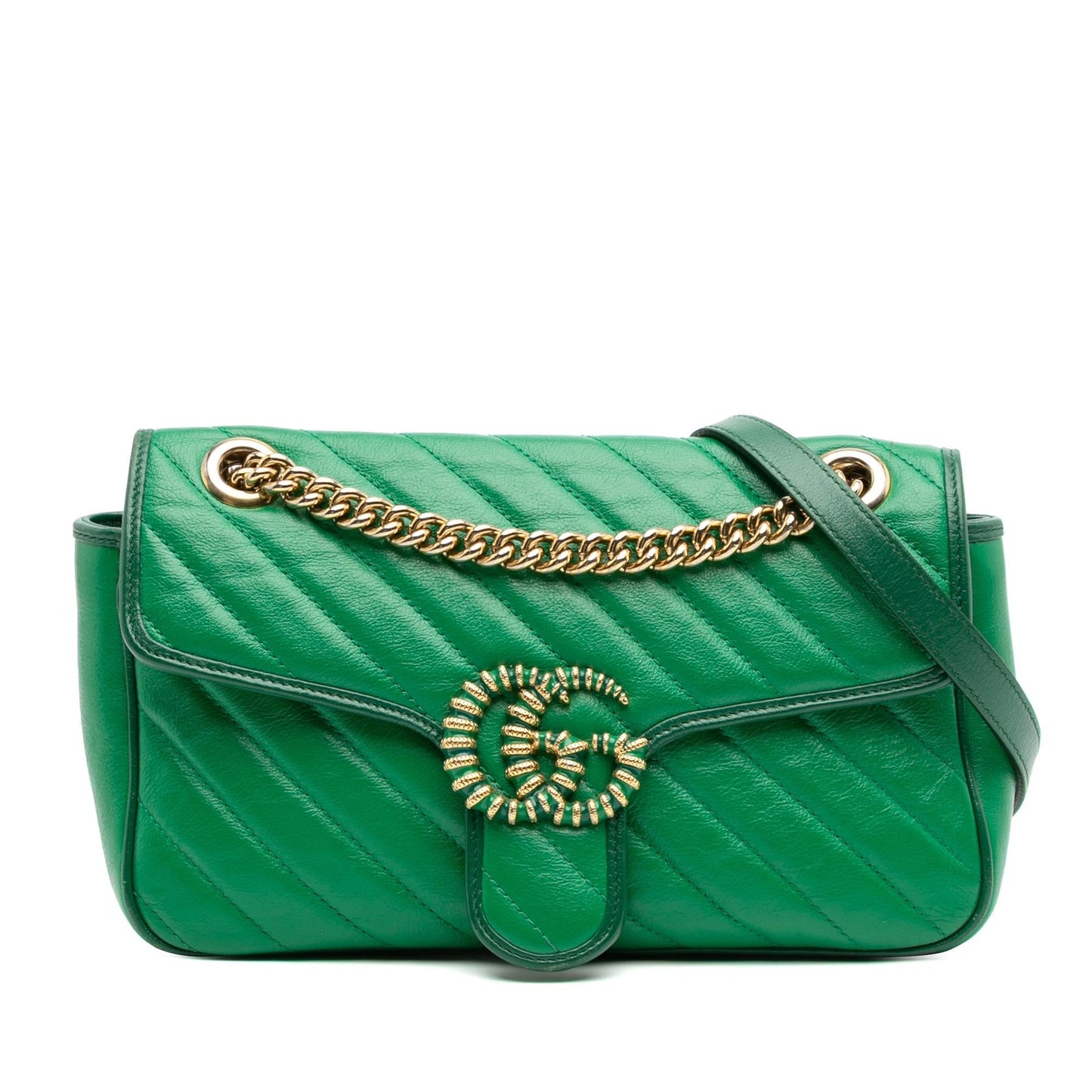 Gucci Medium GG Marmont Matelasse Diagonal Leather Torchon Shoulder Bag