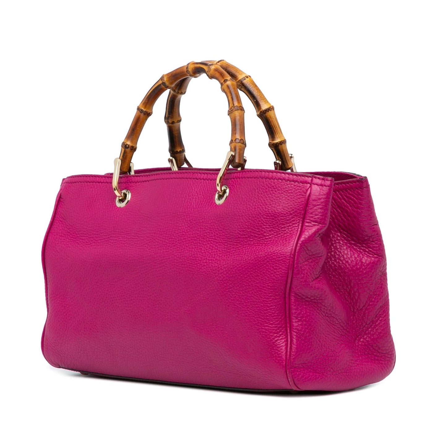 Gucci Medium Leather Bamboo Shopper Satchel (SHG-iVpsJb)