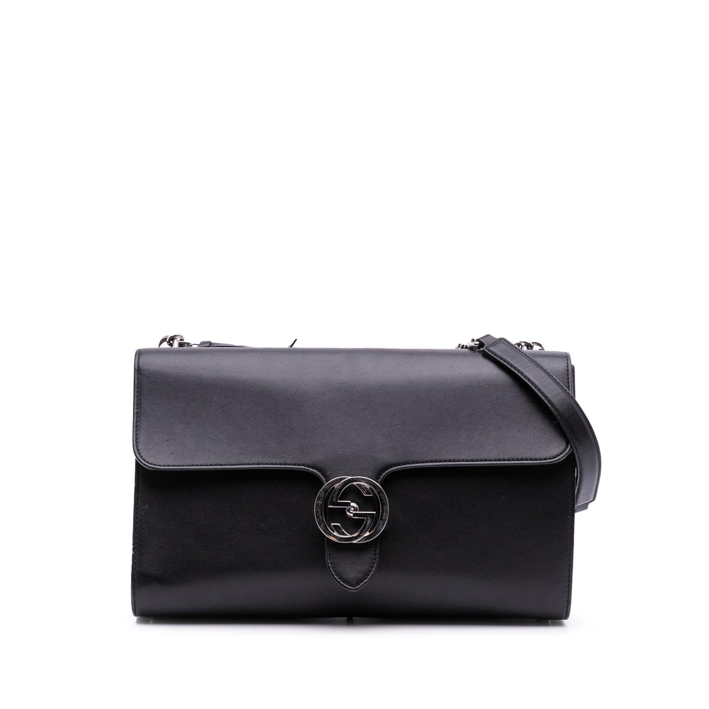 Gucci Medium Leather Dollar Interlocking G Crossbody
