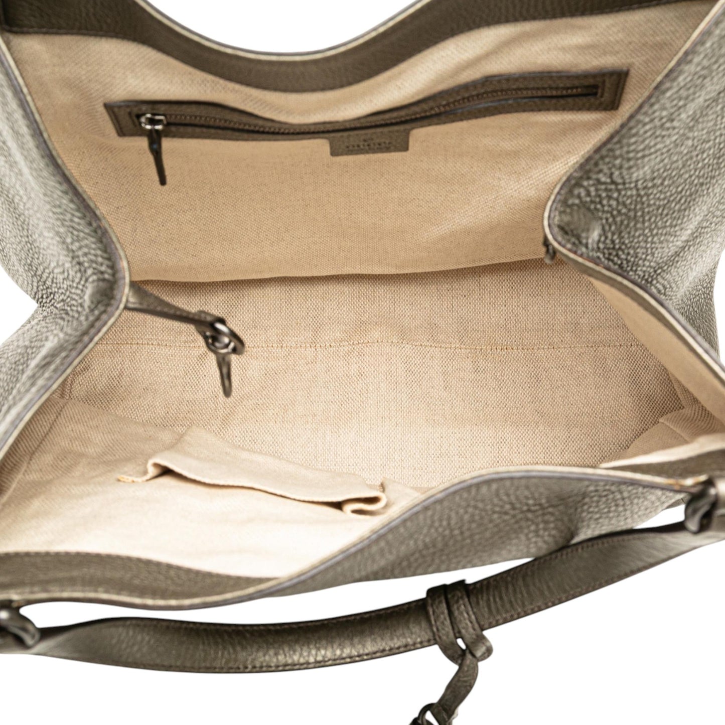 Gucci Medium Metallic Leather Soho Cellarius Tote