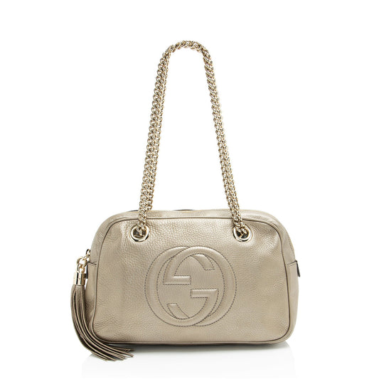Gucci Metallic Leather Soho Chain Small Shoulder Bag