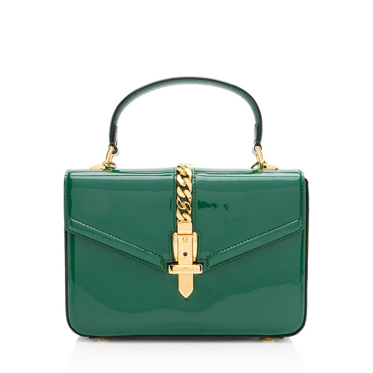 Gucci Patent Leather Sylvie 1969 Mini Top Handle