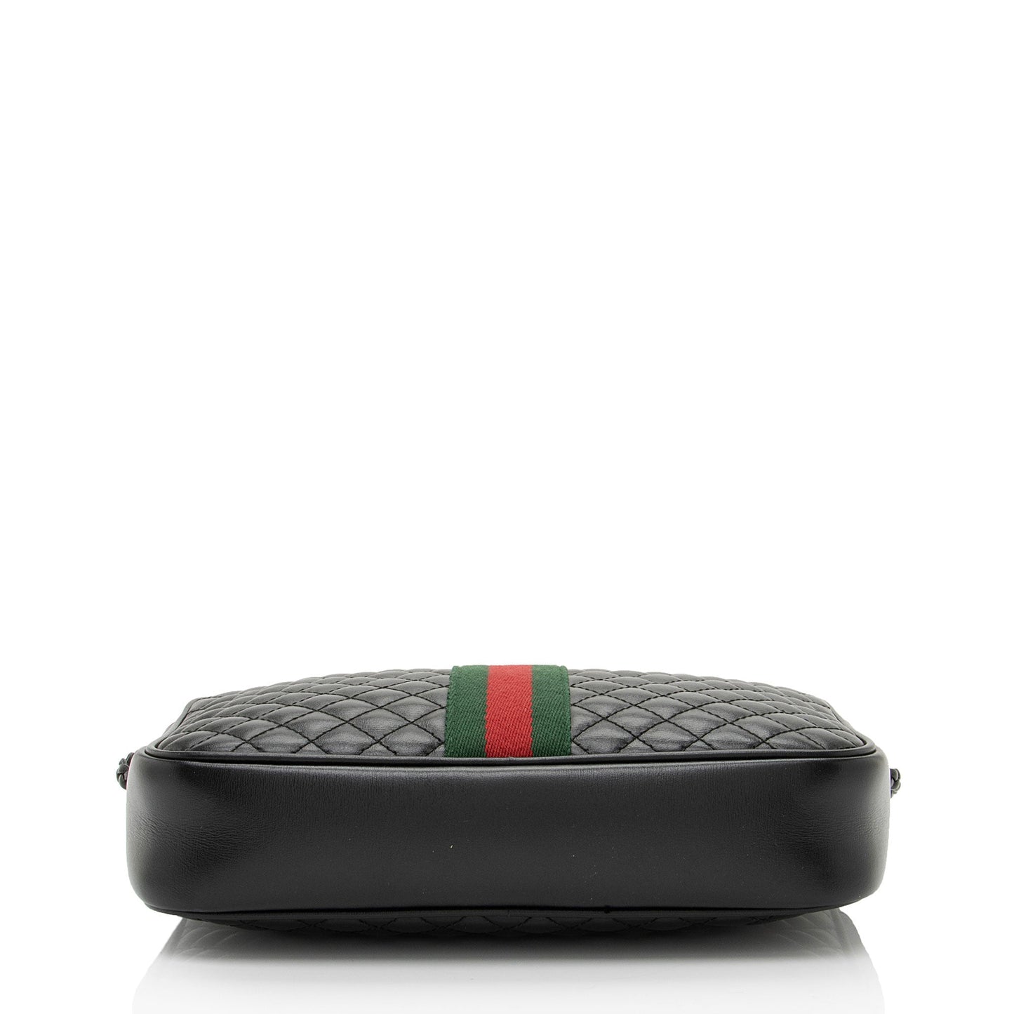 Gucci Quilted Leather Web Trapuntata Small Shoulder Bag