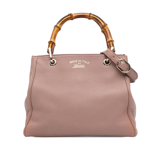 Gucci Small Calfskin Bamboo Shopper Satchel (SHG-4FXiMK)