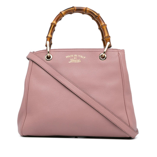Gucci Small Calfskin Bamboo Shopper Satchel