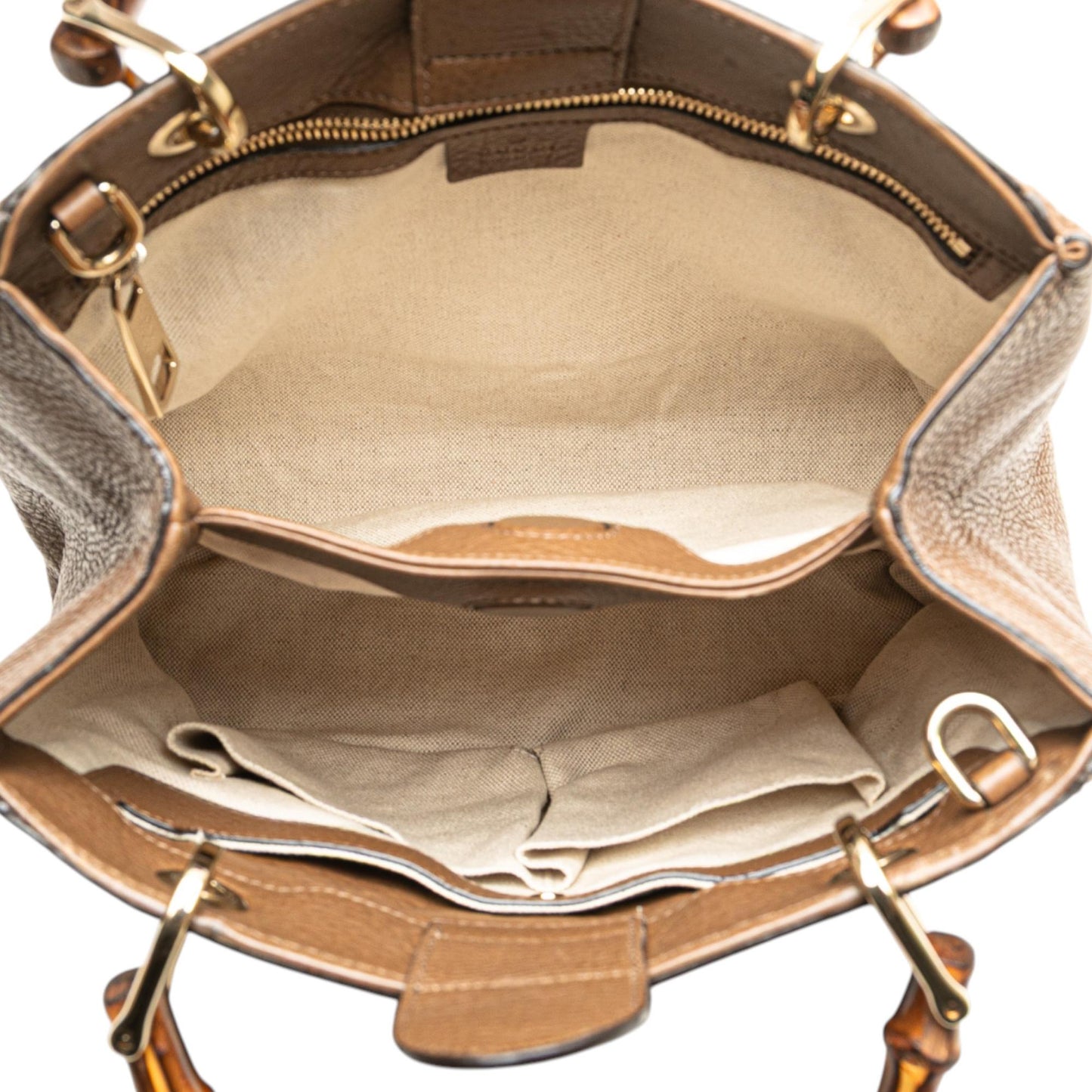 Gucci Small Calfskin Bamboo Shopper Satchel