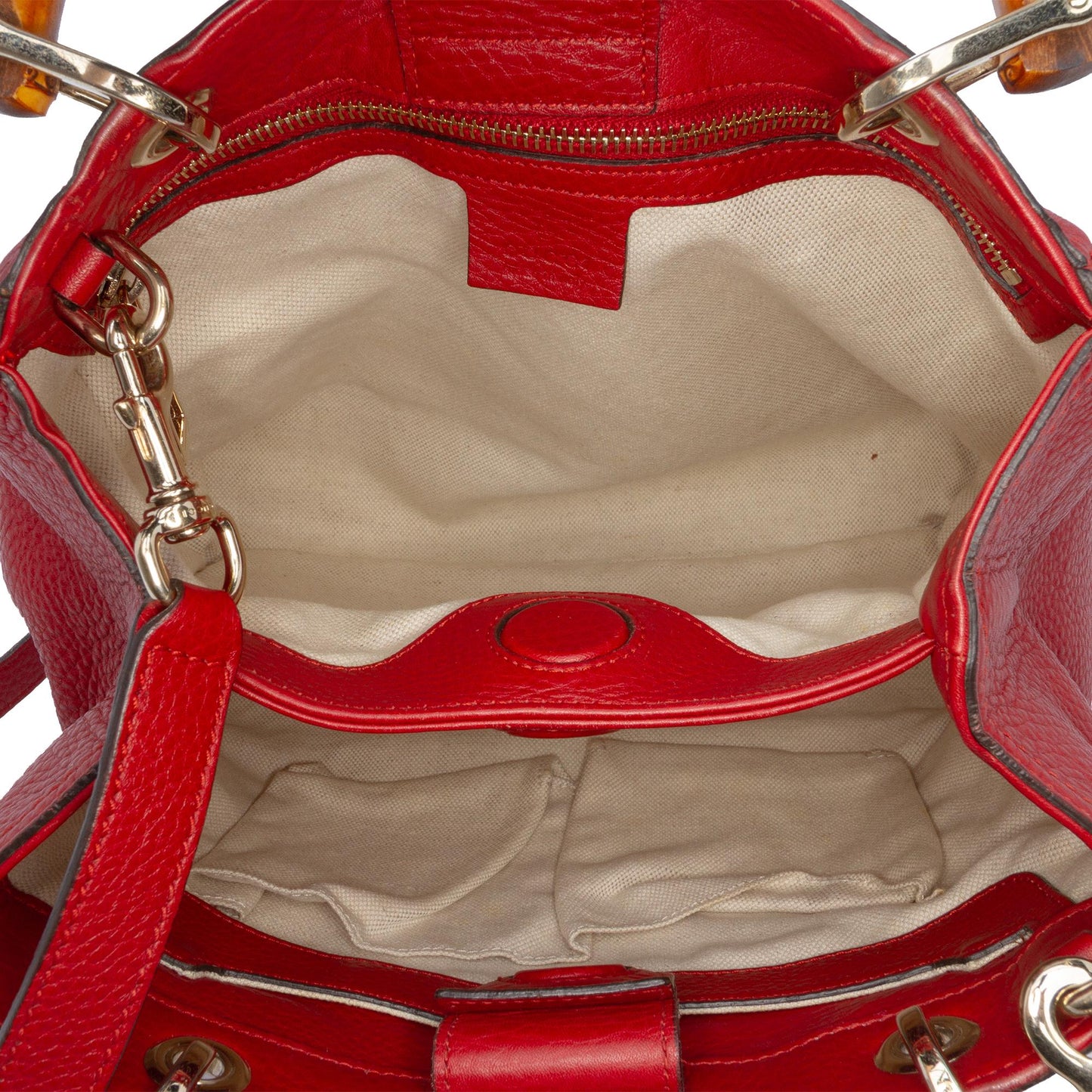 Gucci Small Calfskin Bamboo Shopper Satchel
