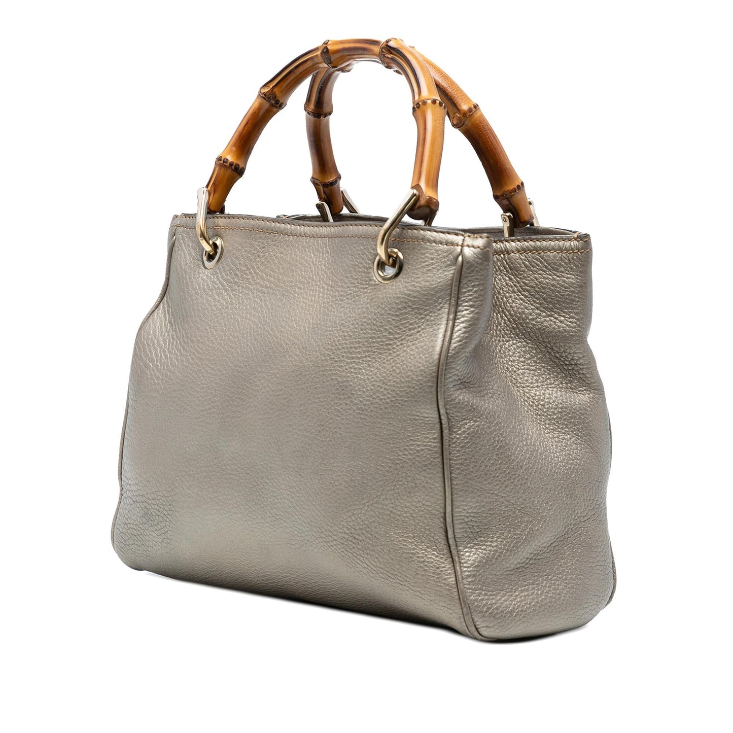 Gucci Small Calfskin Bamboo Shopper Satchel