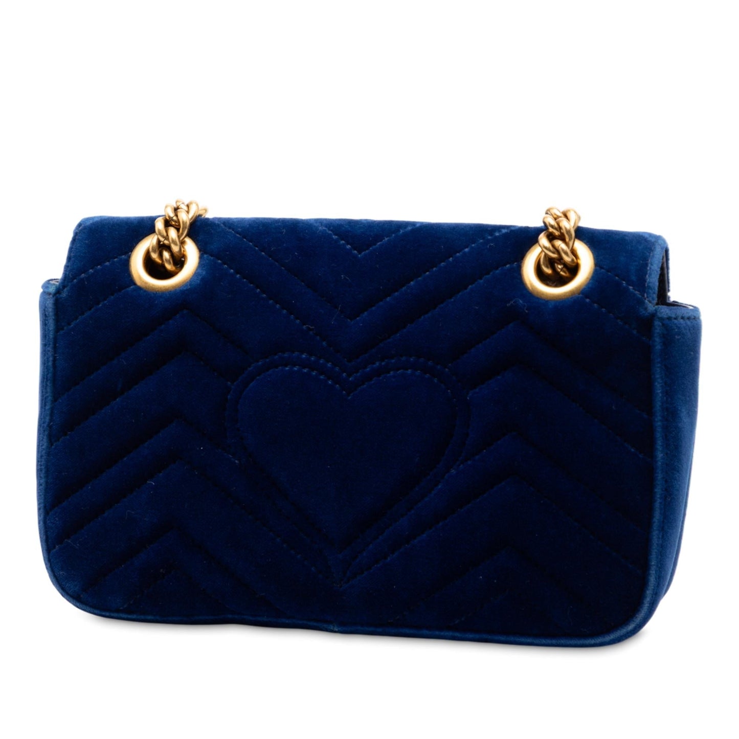 Gucci Small GG Marmont Matelasse Velvet Shoulder Bag
