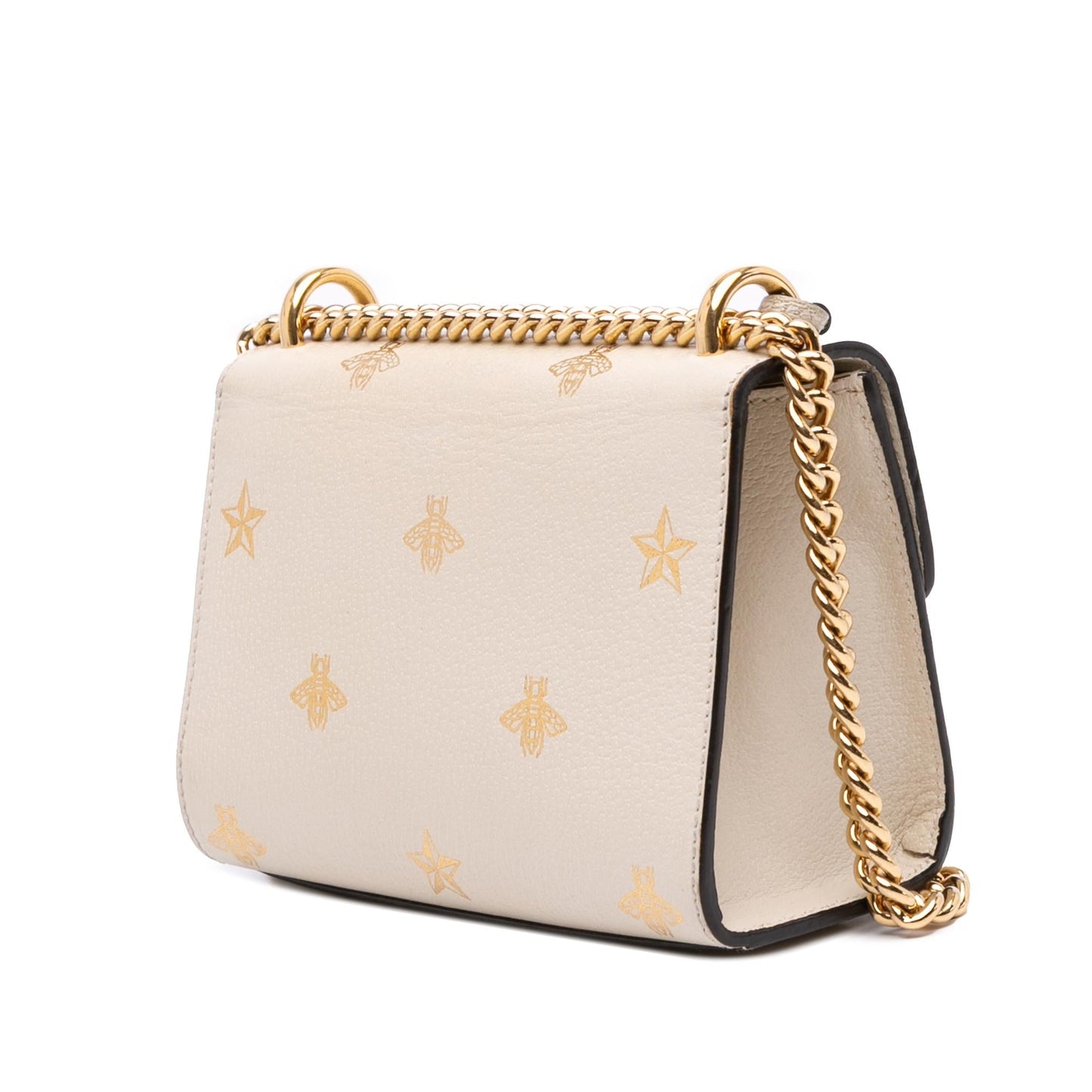 Gucci Small Leather Bee Star Padlock Crossbody
