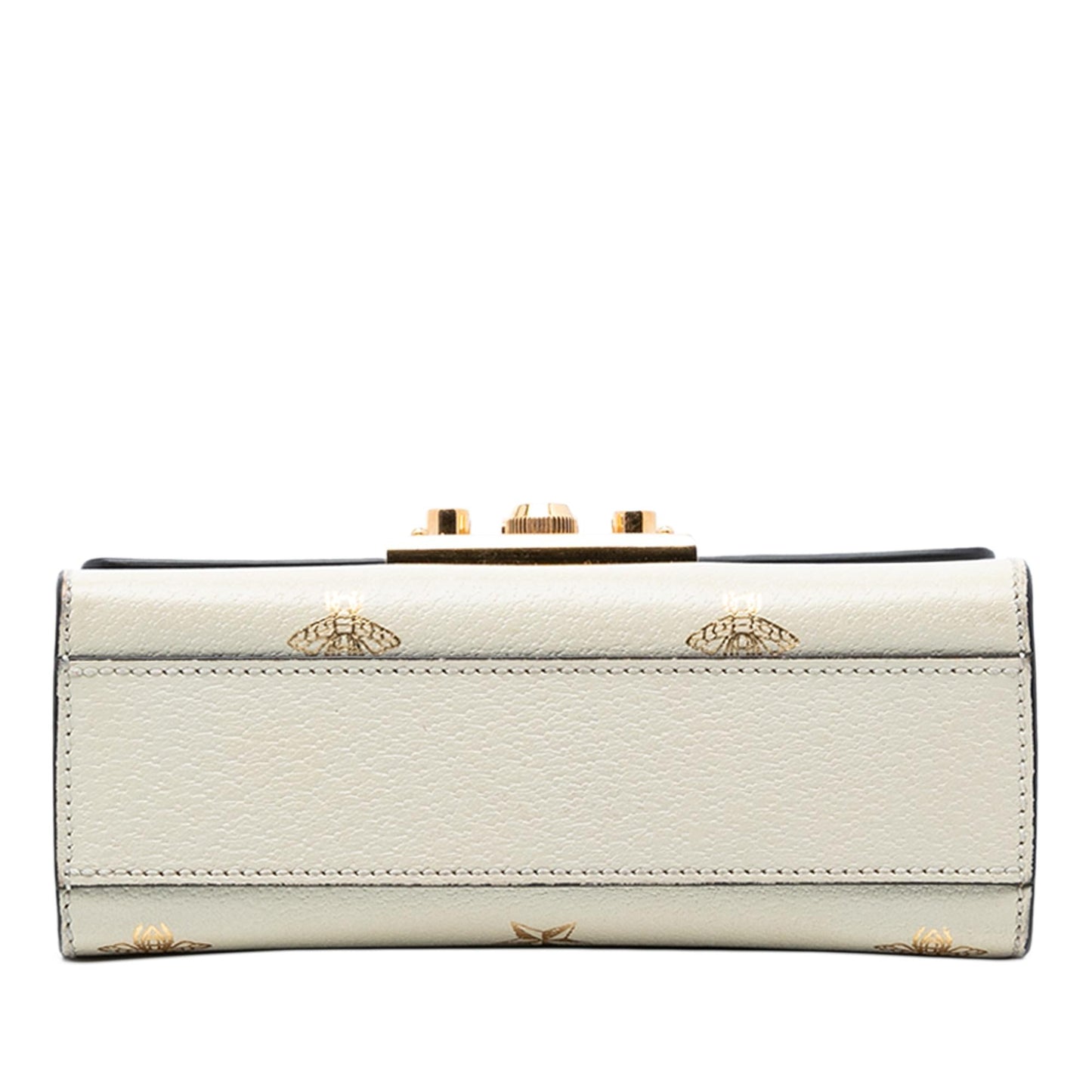 Gucci Small Leather Bee Star Padlock Crossbody