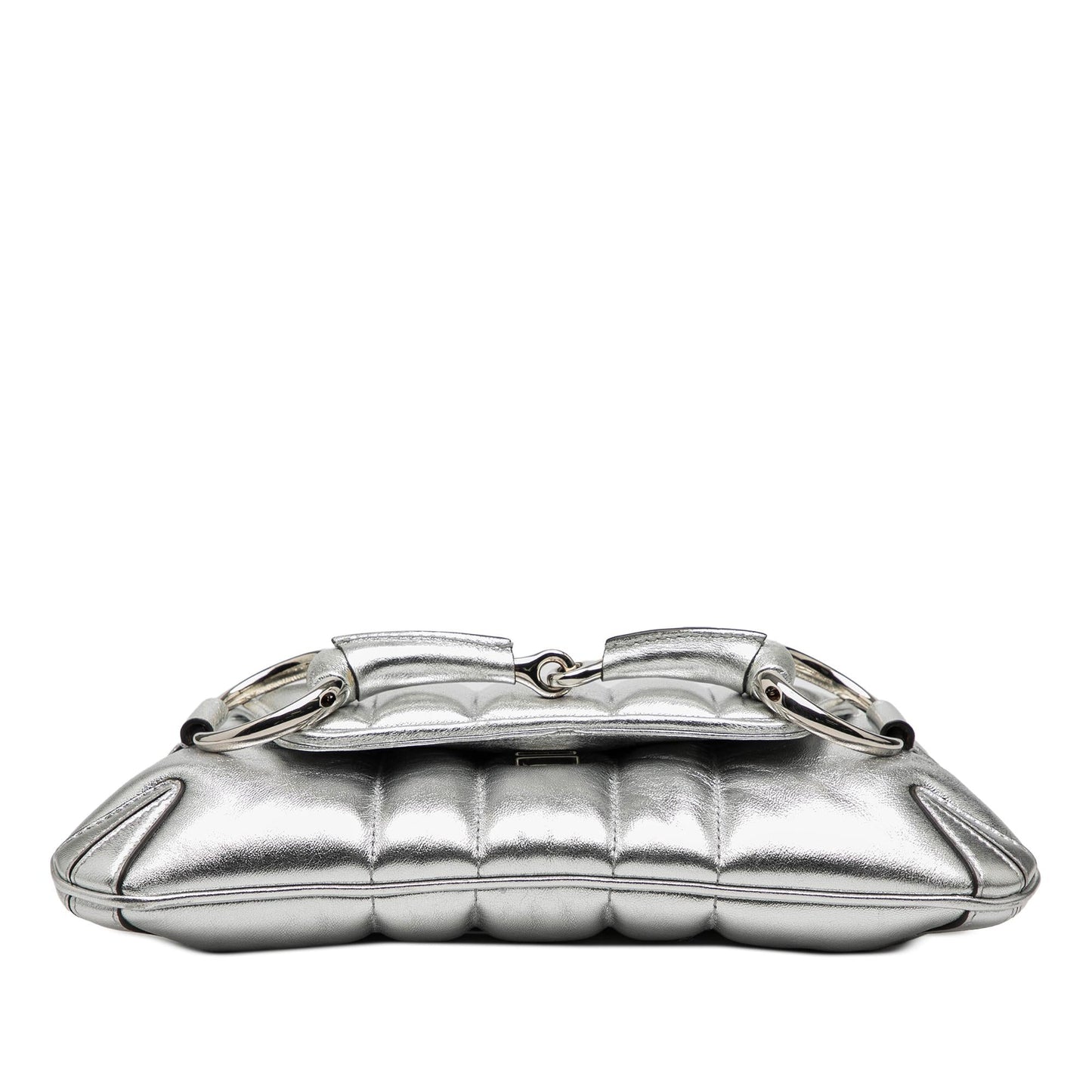 Gucci Small Metallic Quilted Leather Horsebit Chain Satchel