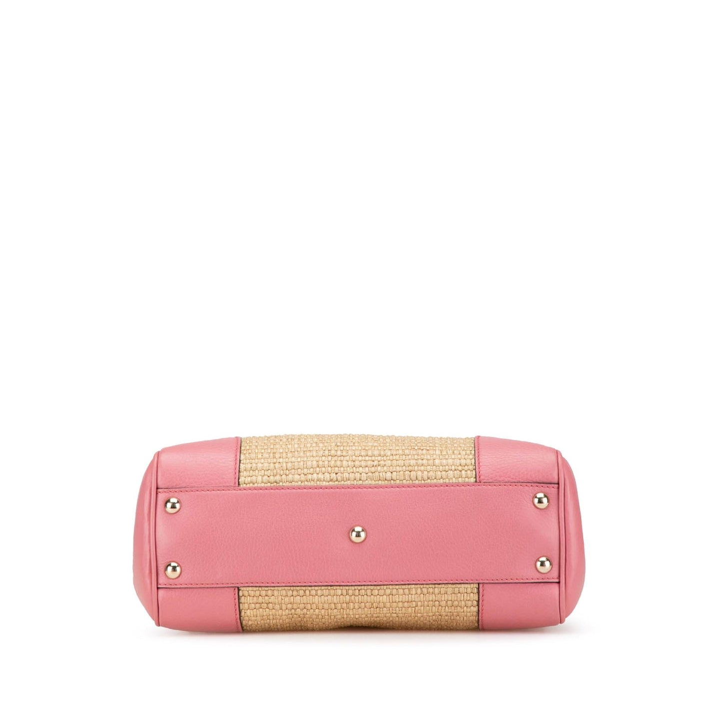 Gucci Small Raffia Bamboo Shopper Satchel