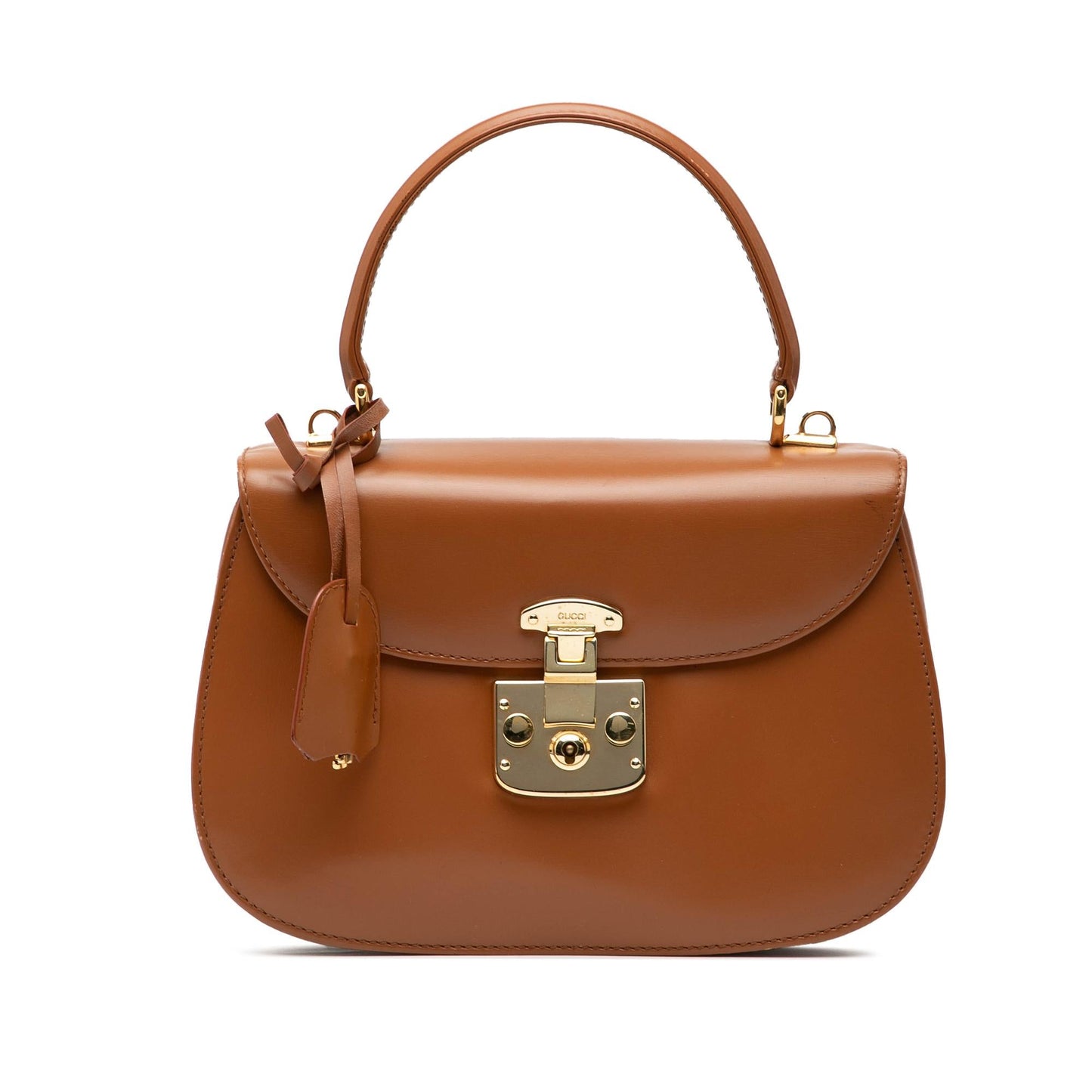 Gucci Smooth Calfskin Lock Satchel