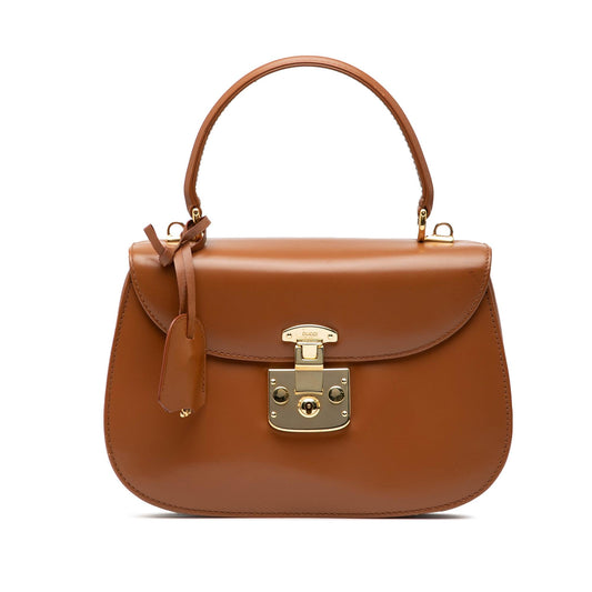 Gucci Smooth Calfskin Lock Satchel