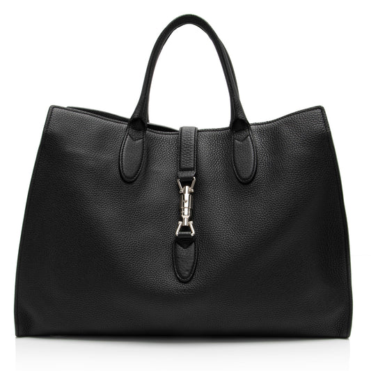 Gucci Soft Pebbled Leather Jackie Medium Tote - FINAL (SHF-8Qshpx)