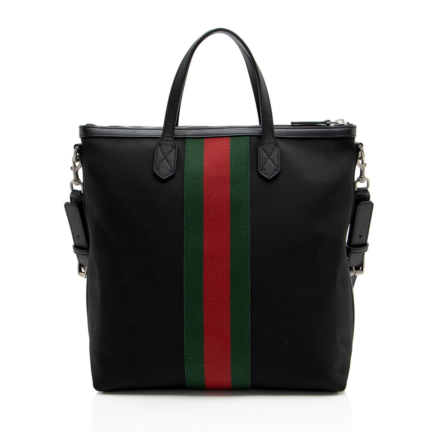 Gucci Techno Canvas Web Vertical Messenger (SHF-QCAJfR)