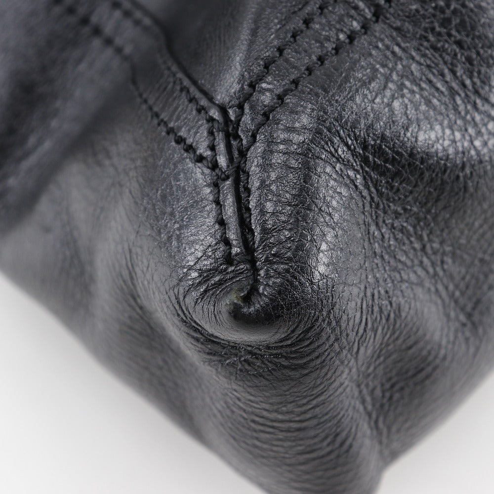 FENDI Tote Bag leather black 2WAYShoulder Chain tote Women
