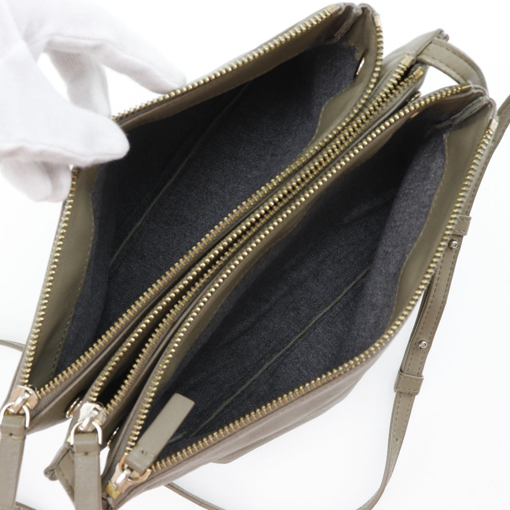 CELINE Shoulder Bag Calfskin gray Trio Large Women