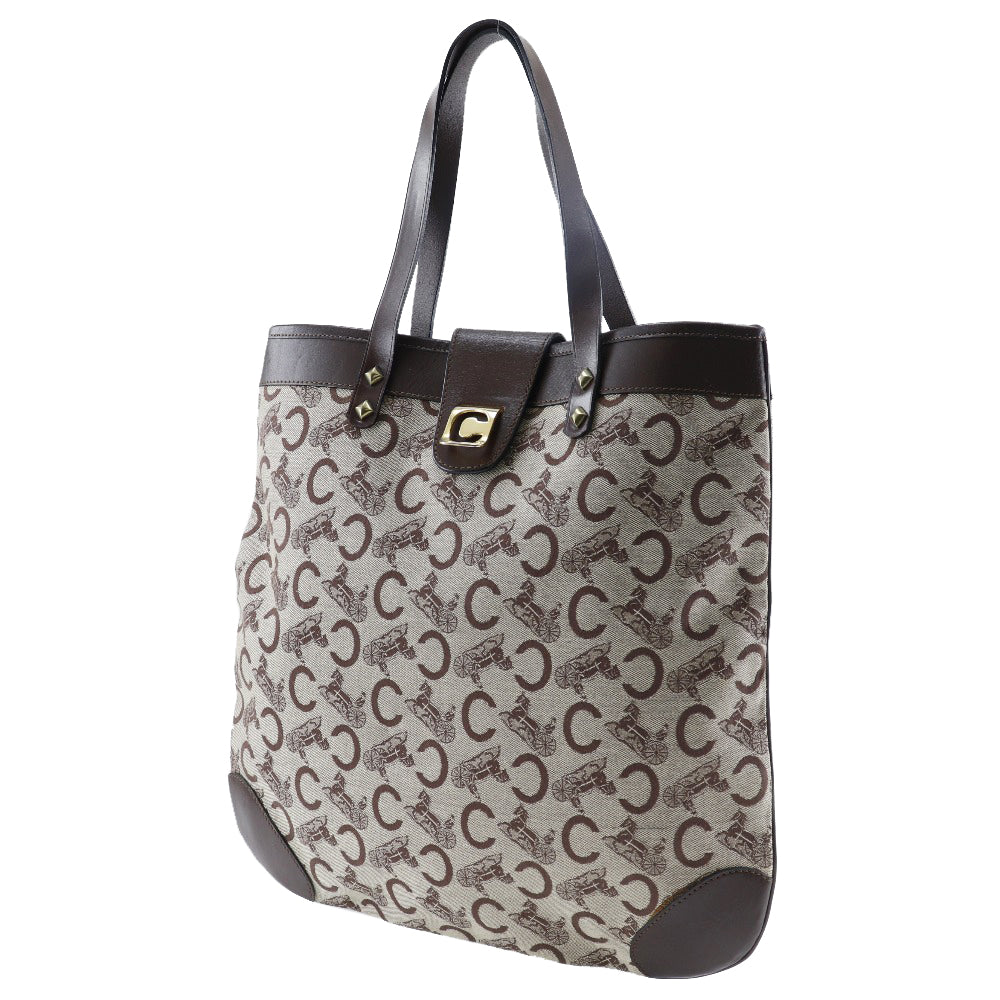 CELINE Tote Bag canvas Brown C Macadam Women